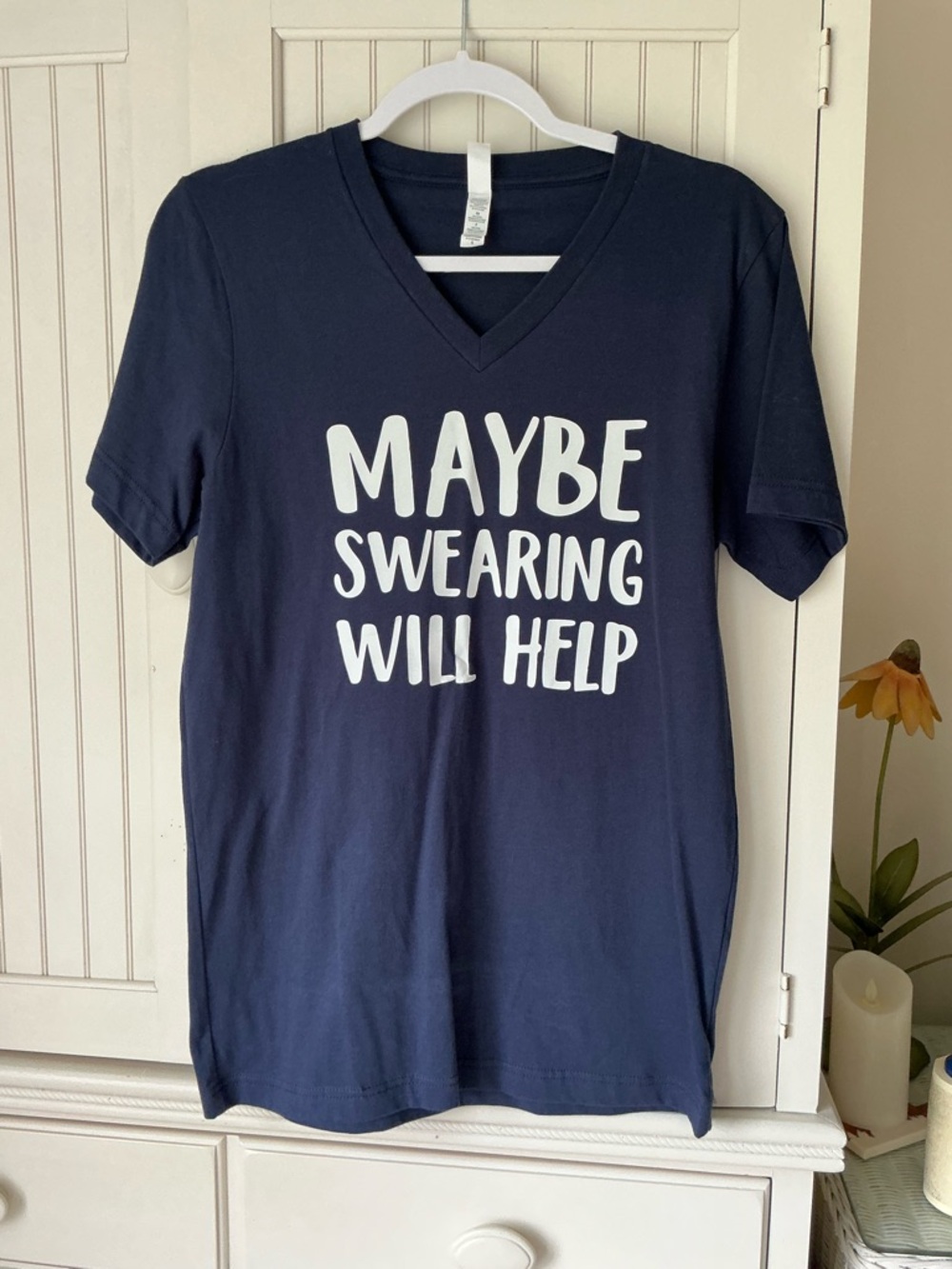 NWOT “MAYBE SWEARING WILL HELP” T-Shirt 😜